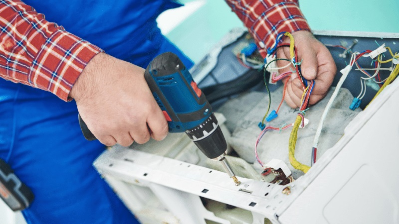 Kalecik Airfel Airfel çamaşır makinesi kart tamiri – Su almama arızası orijinal parça ile giderildi. - Teknik servis örneği